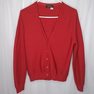 Givenchy Sport Pointelle Hearts Cardigan, Red, Large